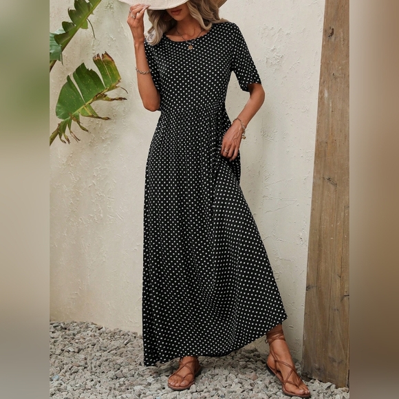 Dresses & Skirts - Polka Dot Print Smock Dress